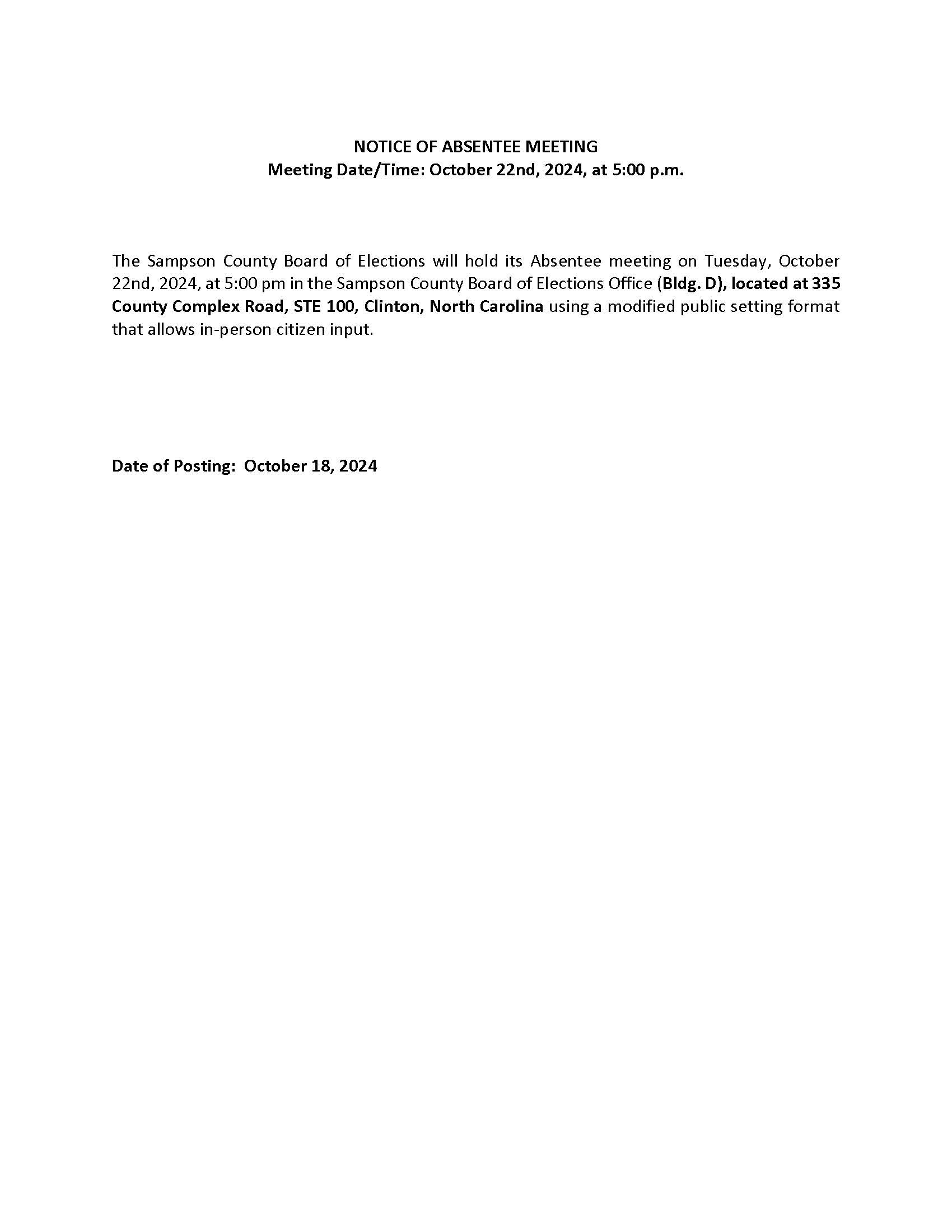 NOTICE OF ABSENTEE MEETING 10-22-2024.jpg